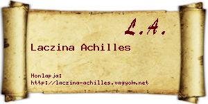Laczina Achilles névjegykártya